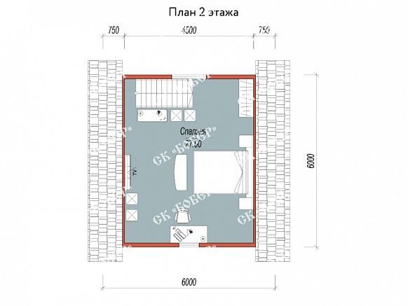 Сруб из бруса 6х7.5. фото